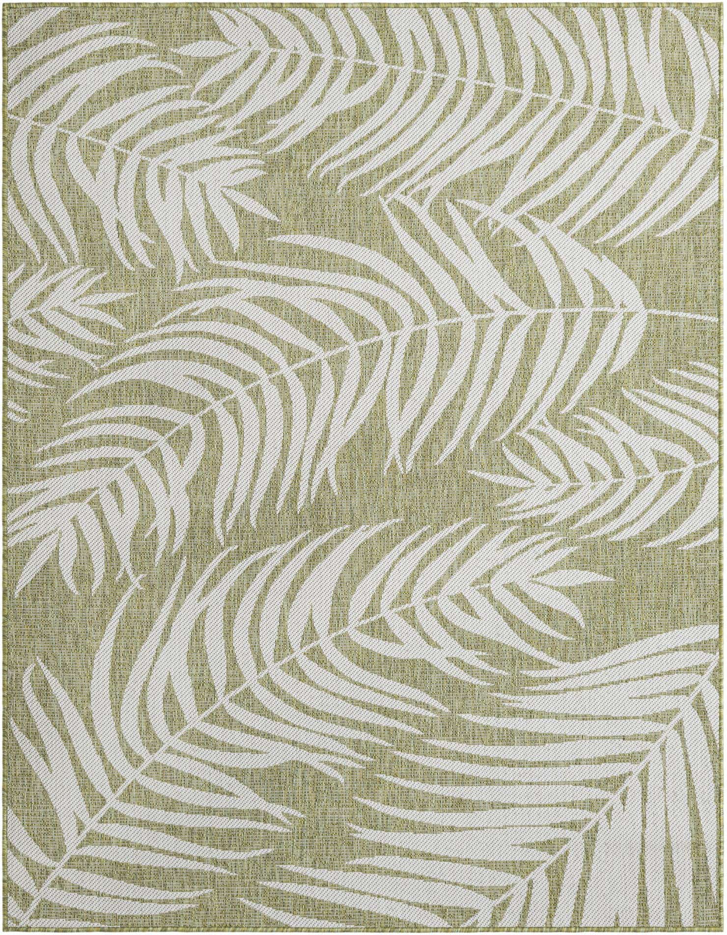 5' 3 x 7' Easy-Clean Botanical Indoor / Outdoor Rug