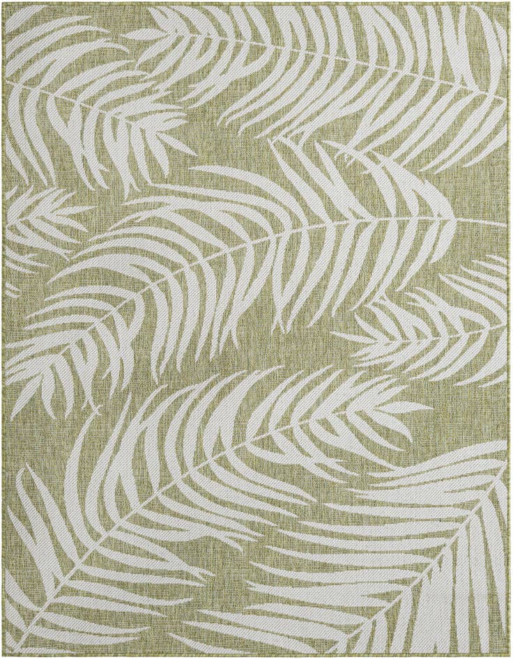 Detail image of 5' 3 x 7' Easy-Clean Botanical Indoor / Outdoor Rug