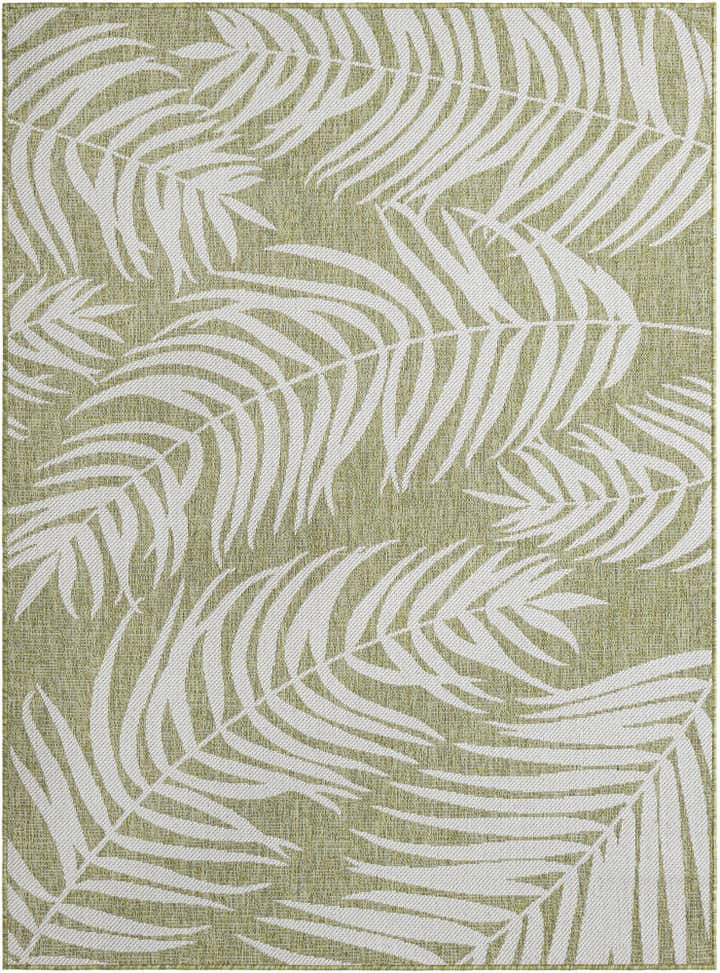 5' 3 x 7' Easy-Clean Botanical Indoor / Outdoor Rug