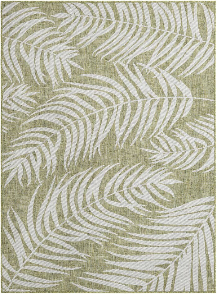 Detail image of 5' 3 x 7' Easy-Clean Botanical Indoor / Outdoor Rug