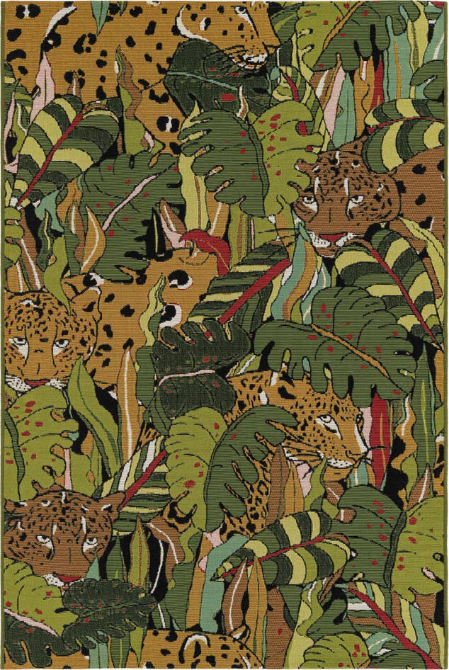 Detail image of 4' x 6' Easy-Clean Botanical Indoor / Outdoor Rug