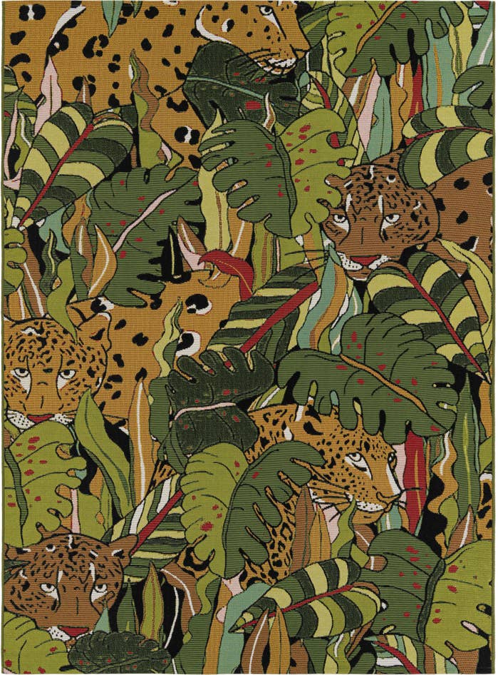 Detail image of 5' x 7' Easy-Clean Botanical Indoor / Outdoor Rug