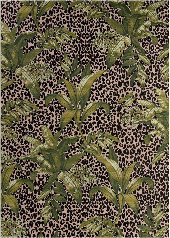 10' x 13' Easy-Clean Botanical Indoor / Outdoor Rug