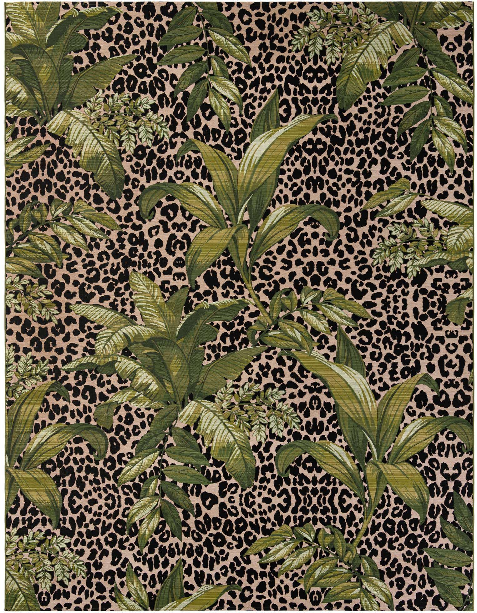 9' x 12' Easy-Clean Botanical Indoor / Outdoor Rug