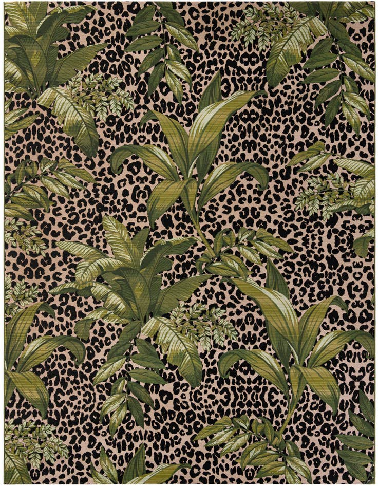 Detail image of 9' x 12' Easy-Clean Botanical Indoor / Outdoor Rug
