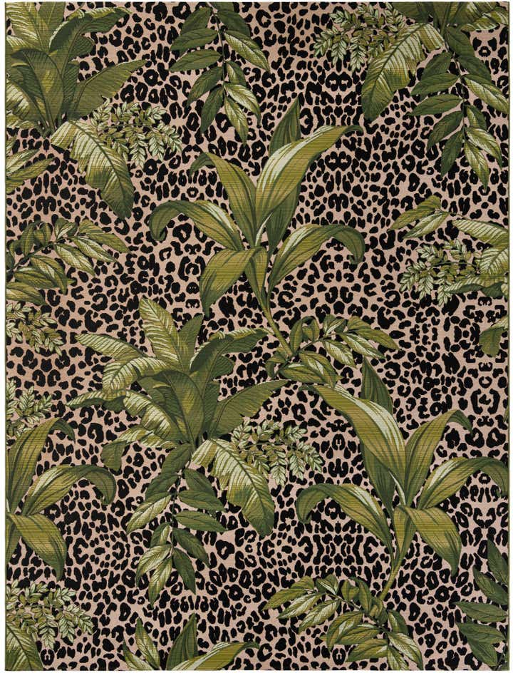 9' x 12' Easy-Clean Botanical Indoor / Outdoor Rug