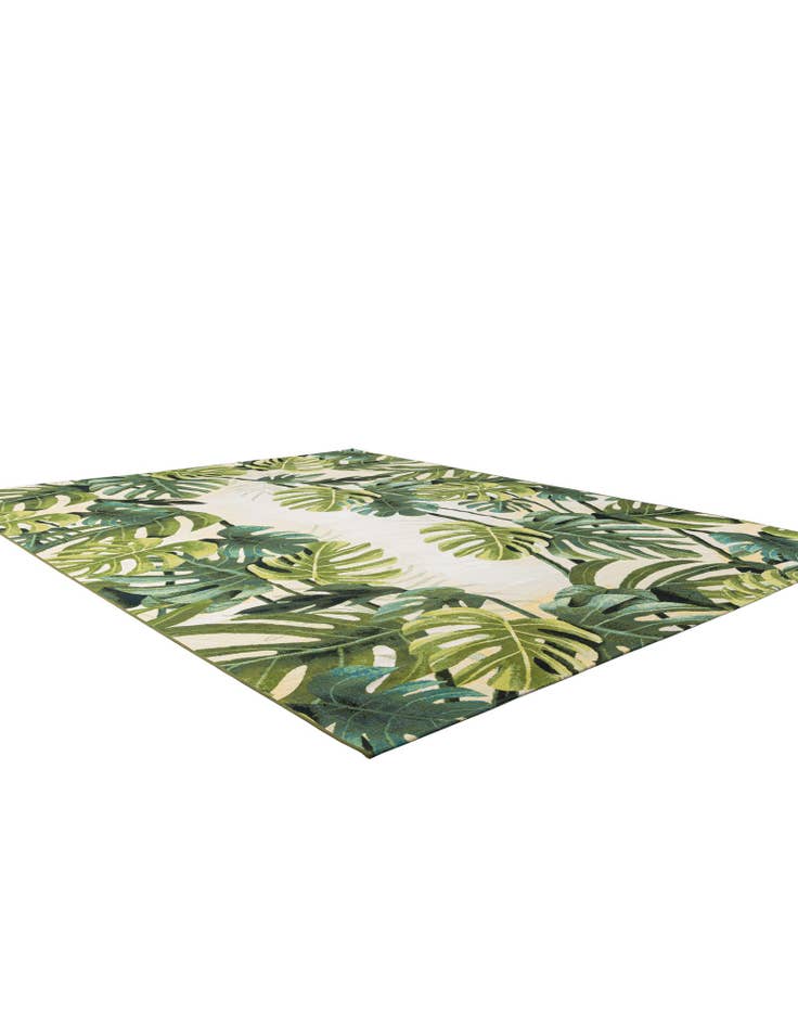 Detail image of 10' x 13' Easy-Clean Botanical Indoor / Outdoor Rug
