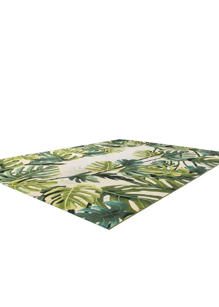 10' x 13' Easy-Clean Botanical Indoor / Outdoor Rug