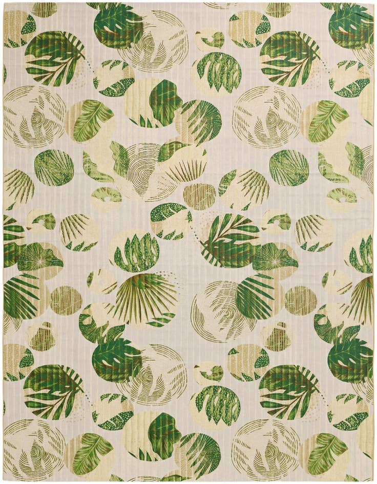 Detail image of 10' x 14' Easy-Clean Botanical Indoor / Outdoor Rug