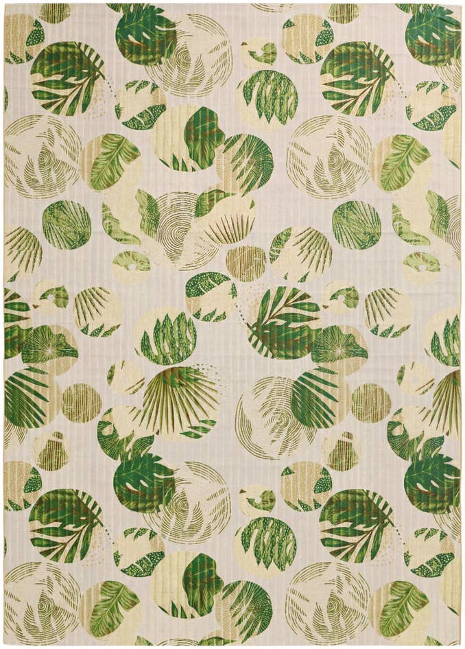 Detail image of 10' x 14' Easy-Clean Botanical Indoor / Outdoor Rug