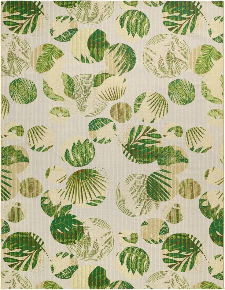 Detail image of 9' x 12' Easy-Clean Botanical Indoor / Outdoor Rug