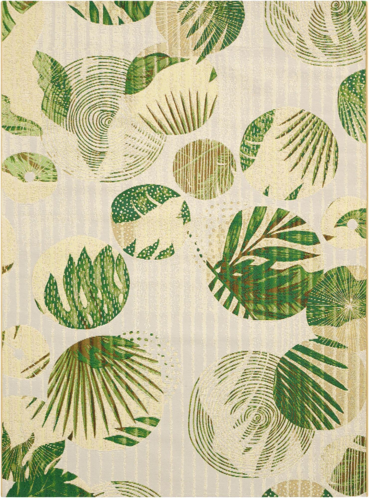 5' x 7' Washable Botanical Indoor / Outdoor Rug