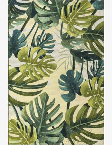 6' x 9' Easy-Clean Botanical Indoor / Outdoor Rug