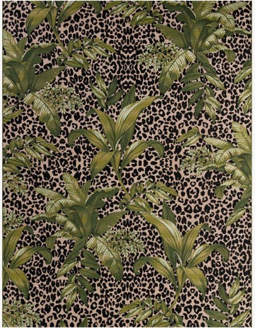 10' x 13' Easy-Clean Botanical Indoor / Outdoor Rug