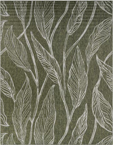 10' x 13' Easy-Clean Botanical Indoor / Outdoor Rug
