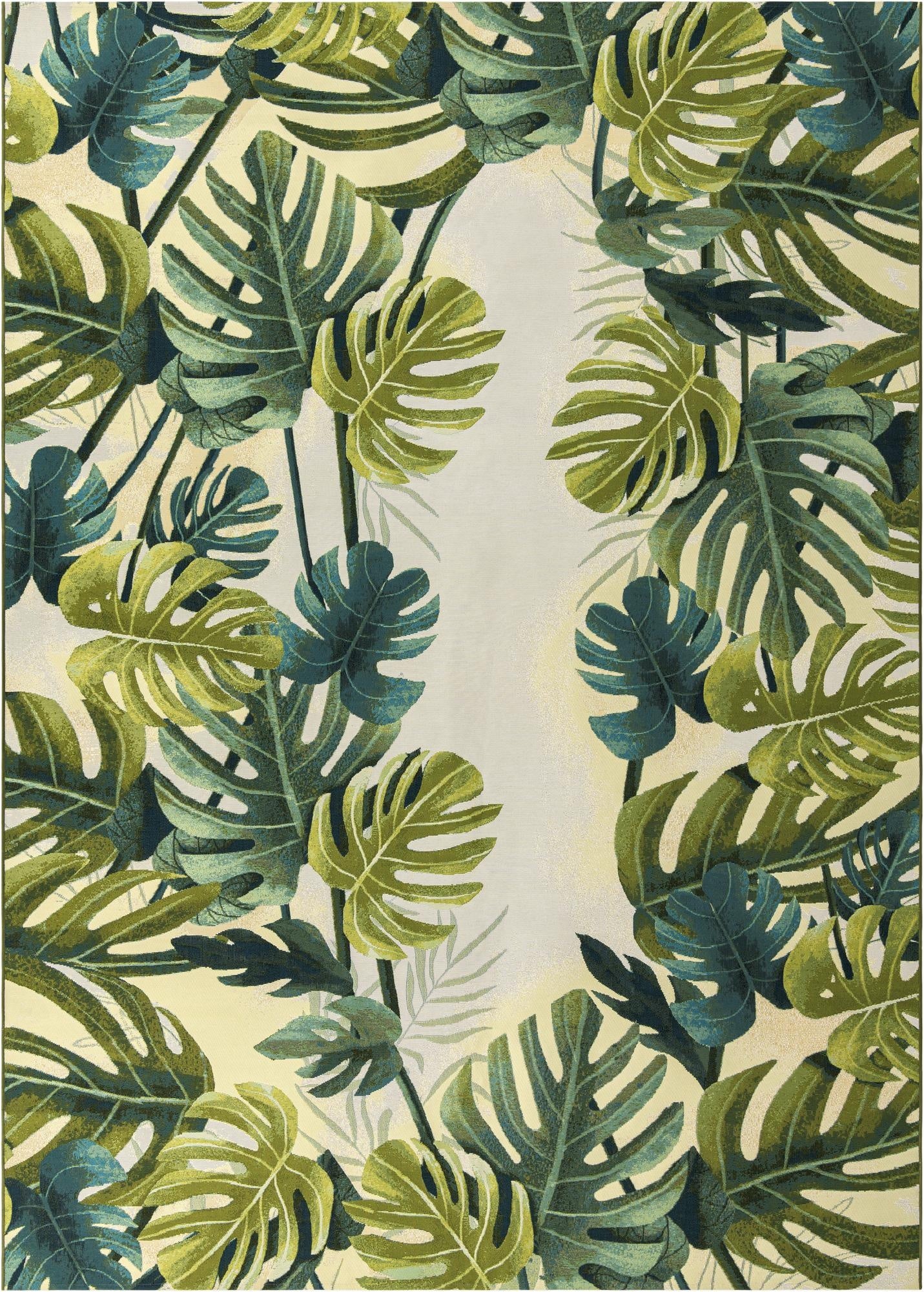 10' x 14' 2  Washable Botanical Indoor / Outdoor Rug