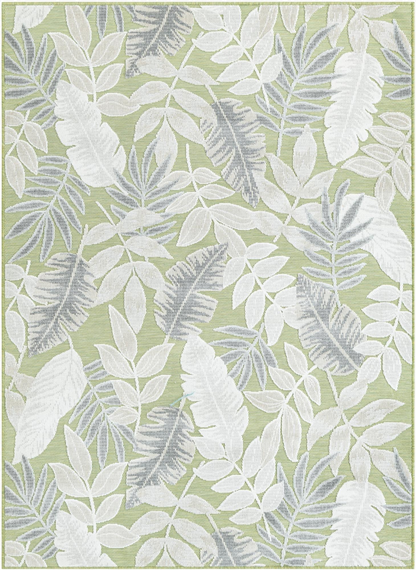4' 5 x 6'  Washable Botanical Indoor / Outdoor Rug