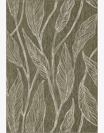 7' 10 x 11' Easy-Clean Botanical Indoor / Outdoor Rug