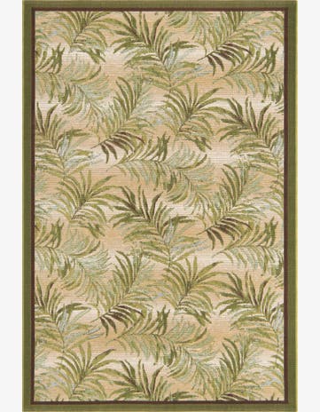 5' 3 x 8' Easy-Clean Botanical Indoor / Outdoor Rug