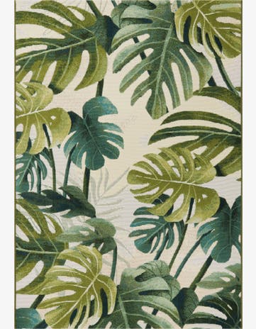 4' x 6' Easy-Clean Botanical Indoor / Outdoor Rug