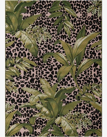 6' x 9' Easy-Clean Botanical Indoor / Outdoor Rug