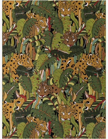 9' x 12' Easy-Clean Botanical Indoor / Outdoor Rug