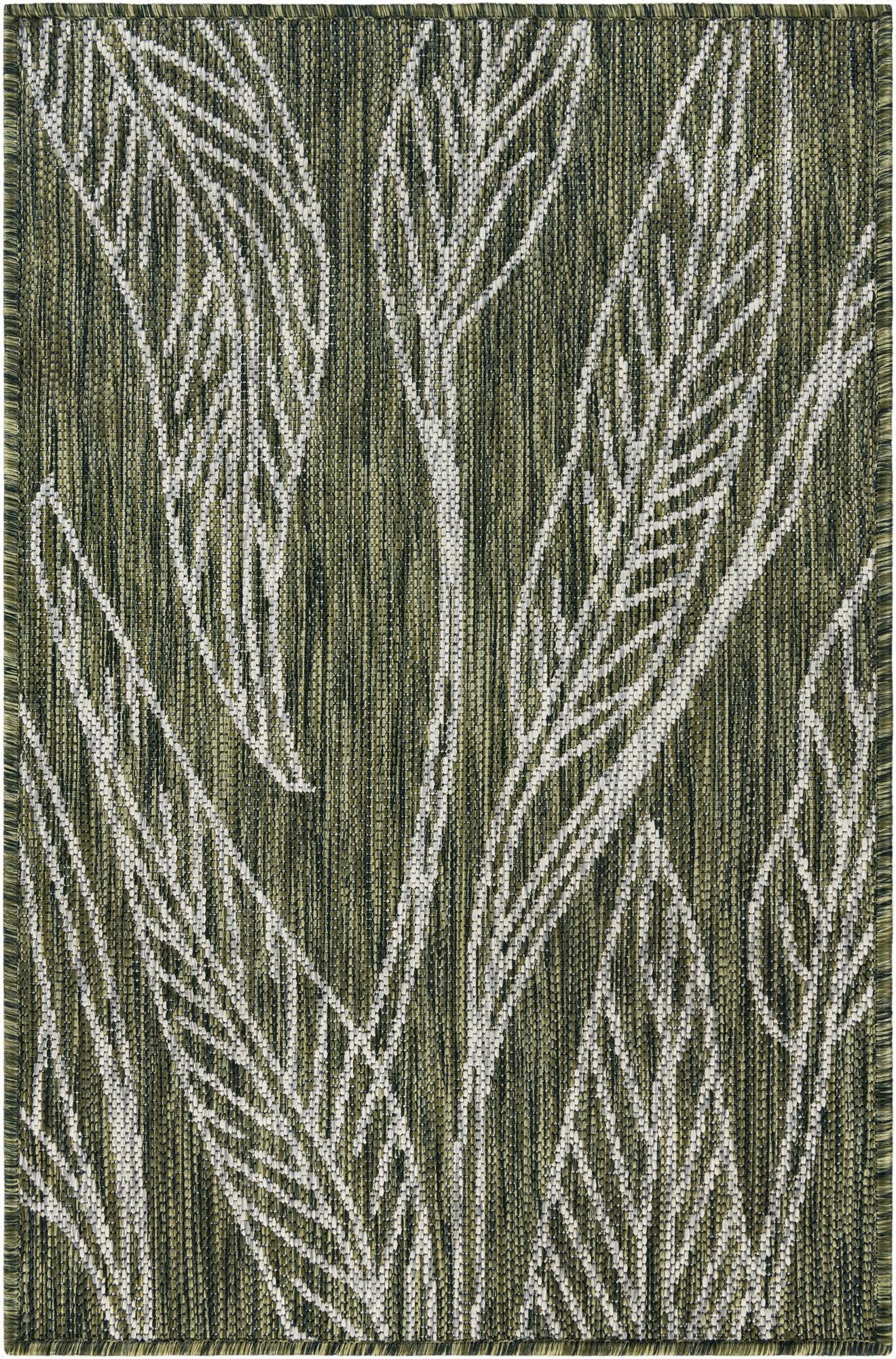2' x 3'  Washable Botanical Indoor / Outdoor Rug