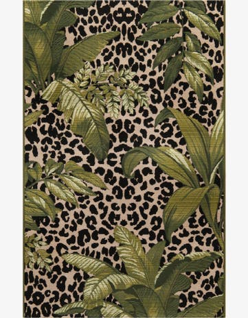 3' 3 x 5' 3 Easy-Clean Botanical Indoor / Outdoor Rug