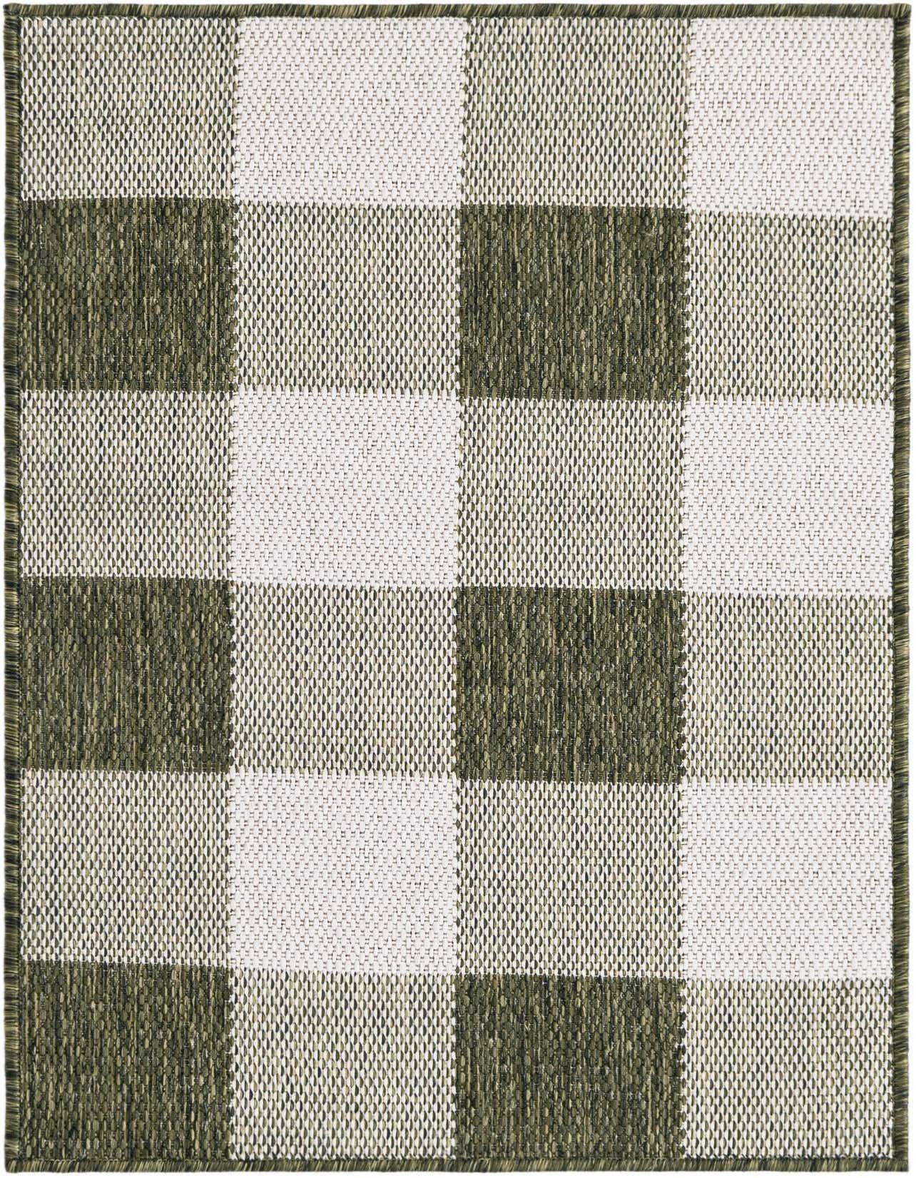 2' x 3' Easy-Clean Checkered Indoor / Outdoor Rug