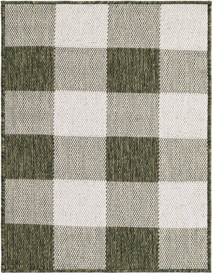 Detail image of 2' x 3' Easy-Clean Checkered Indoor / Outdoor Rug