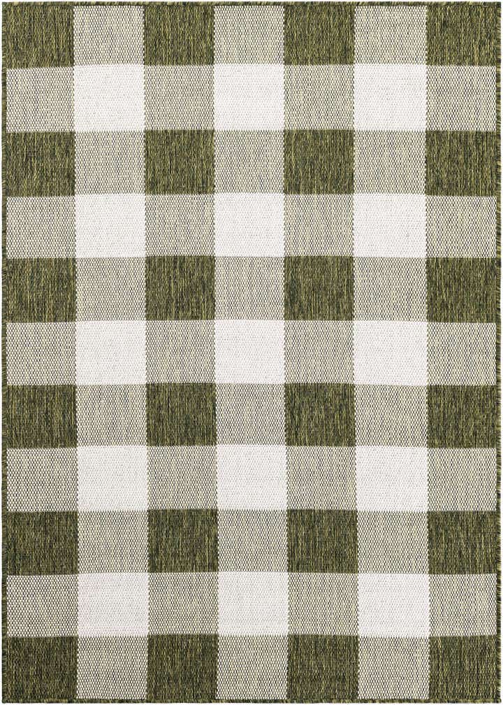 4' x 6' Easy-Clean Checkered Indoor / Outdoor Rug