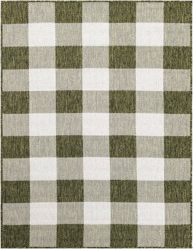 Detail image of 4' x 6' Easy-Clean Checkered Indoor / Outdoor Rug