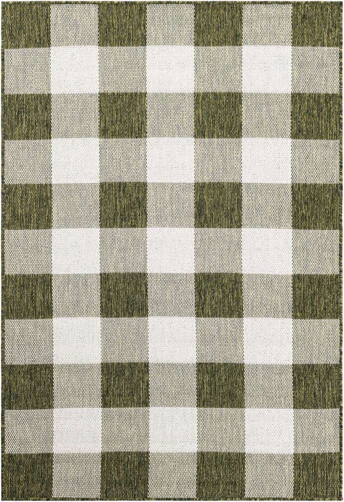 4' x 6' Easy-Clean Checkered Indoor / Outdoor Rug