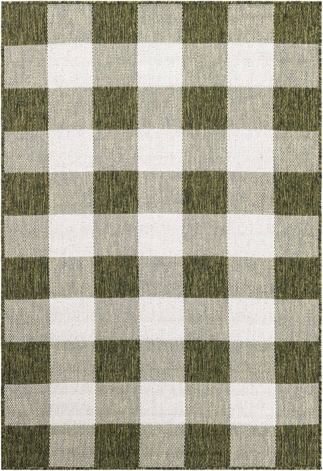 Detail image of 4' x 6' Easy-Clean Checkered Indoor / Outdoor Rug