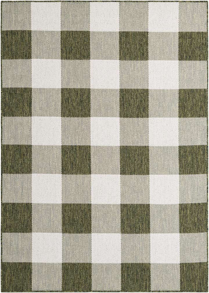 5' 3 x 7' Easy-Clean Checkered Indoor / Outdoor Rug
