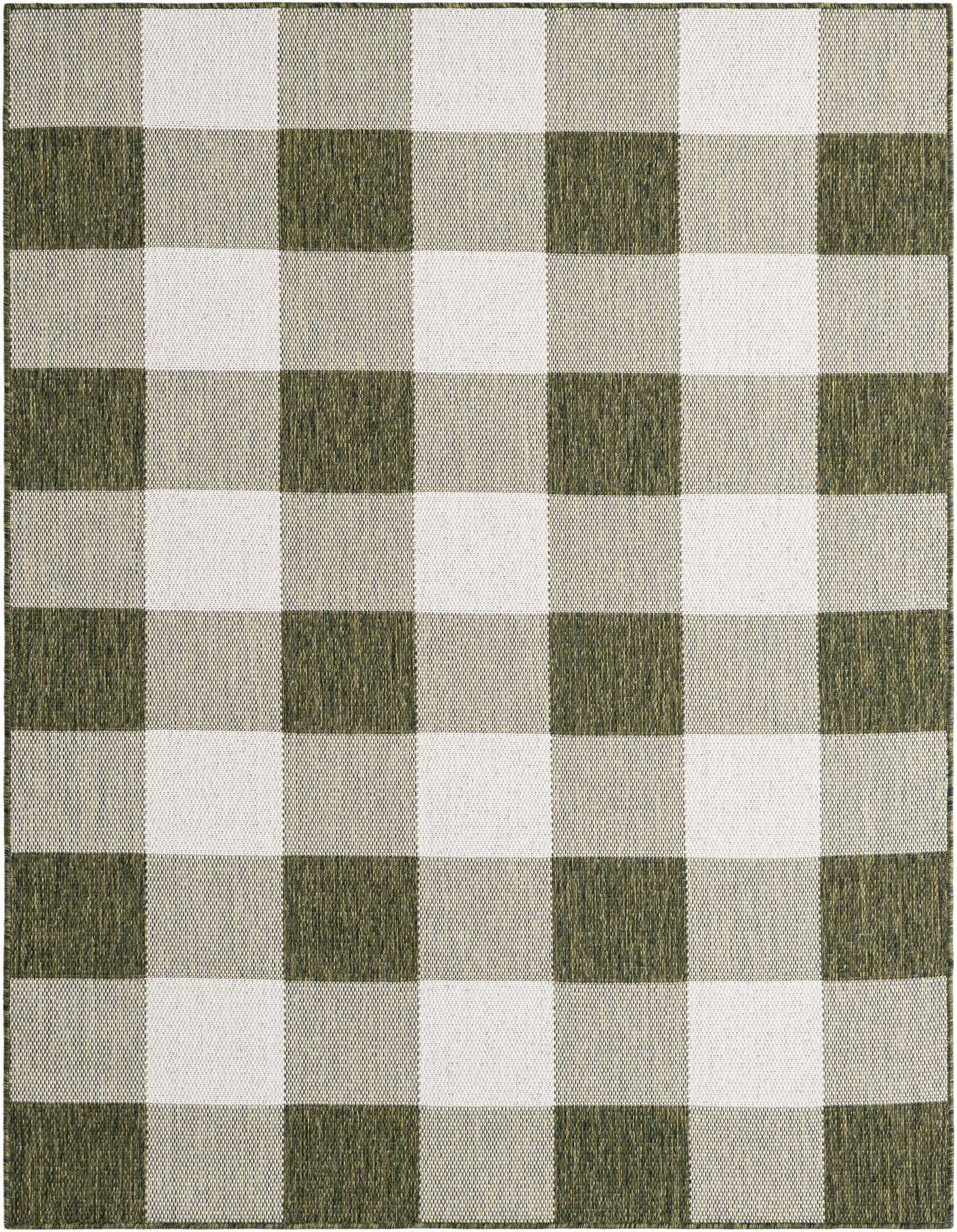 5' 3 x 7' Easy-Clean Checkered Indoor / Outdoor Rug