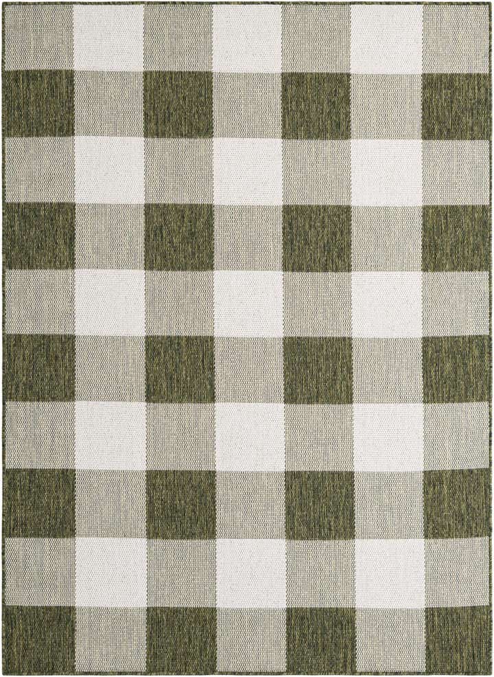 5' 3 x 7' Easy-Clean Checkered Indoor / Outdoor Rug