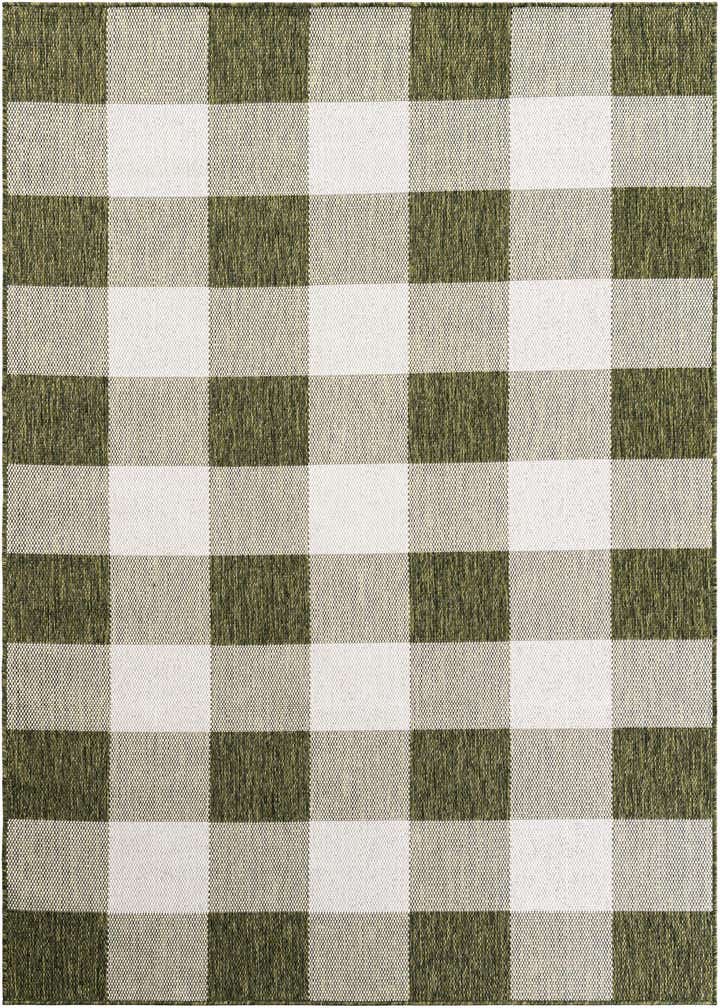 5' 3 x 8' Easy-Clean Checkered Indoor / Outdoor Rug