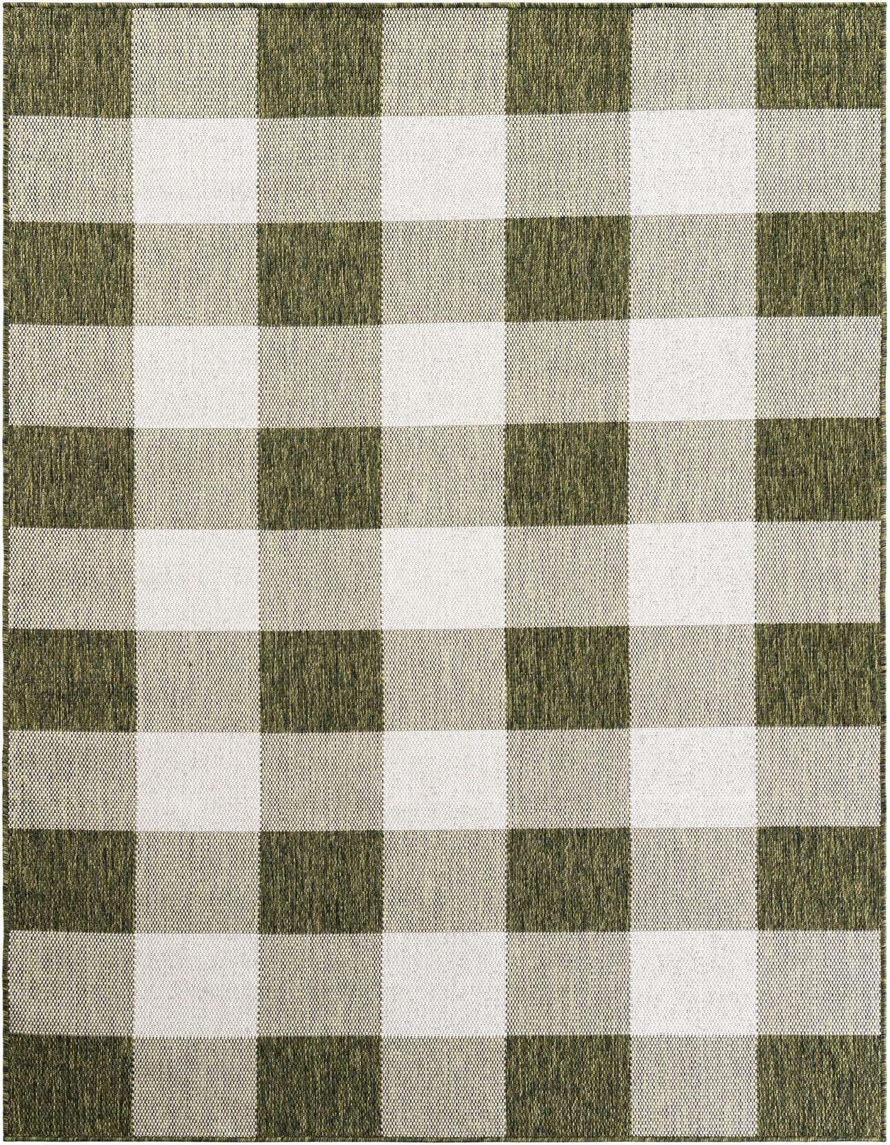 5' 3 x 8' Easy-Clean Checkered Indoor / Outdoor Rug