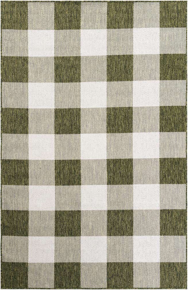 5' 3 x 8' Easy-Clean Checkered Indoor / Outdoor Rug