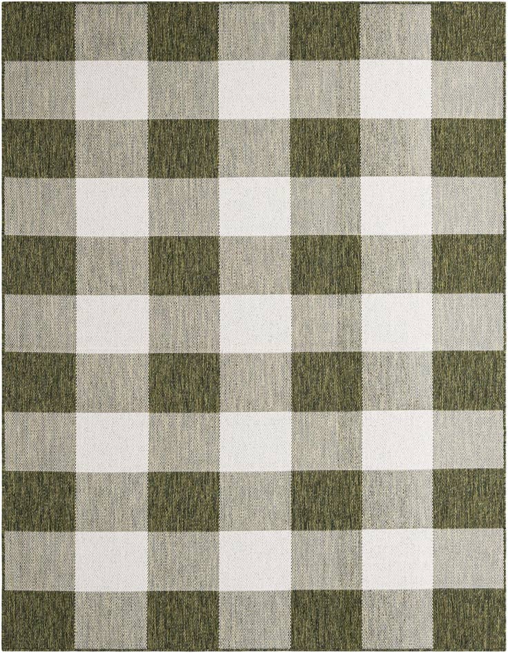 Detail image of 6' x 9' Easy-Clean Checkered Indoor / Outdoor Rug