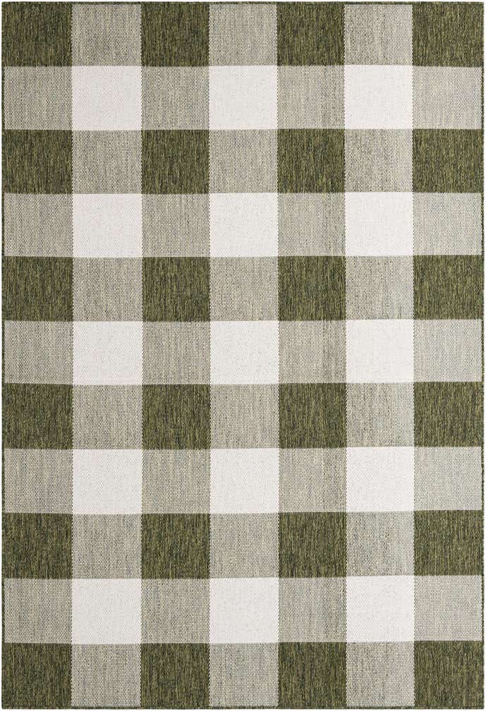 6' x 9' Easy-Clean Checkered Indoor / Outdoor Rug