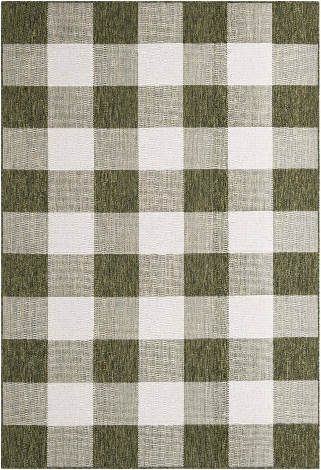 Detail image of 6' x 9' Easy-Clean Checkered Indoor / Outdoor Rug