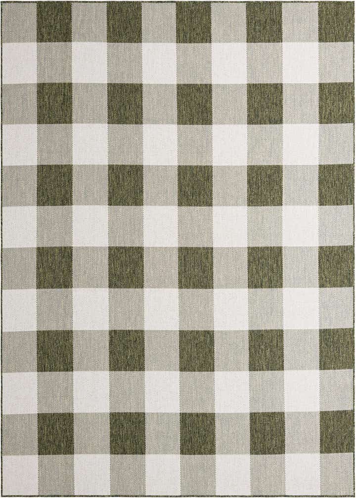 7' 10 x 10' Easy-Clean Checkered Indoor / Outdoor Rug