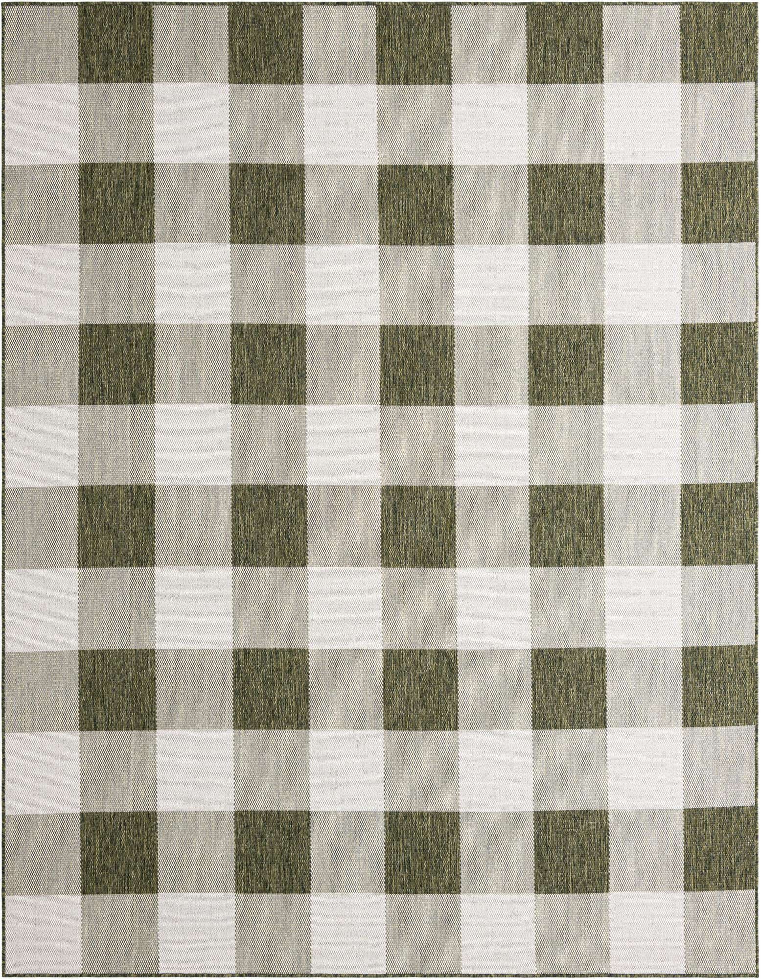 7' 10 x 10' Easy-Clean Checkered Indoor / Outdoor Rug