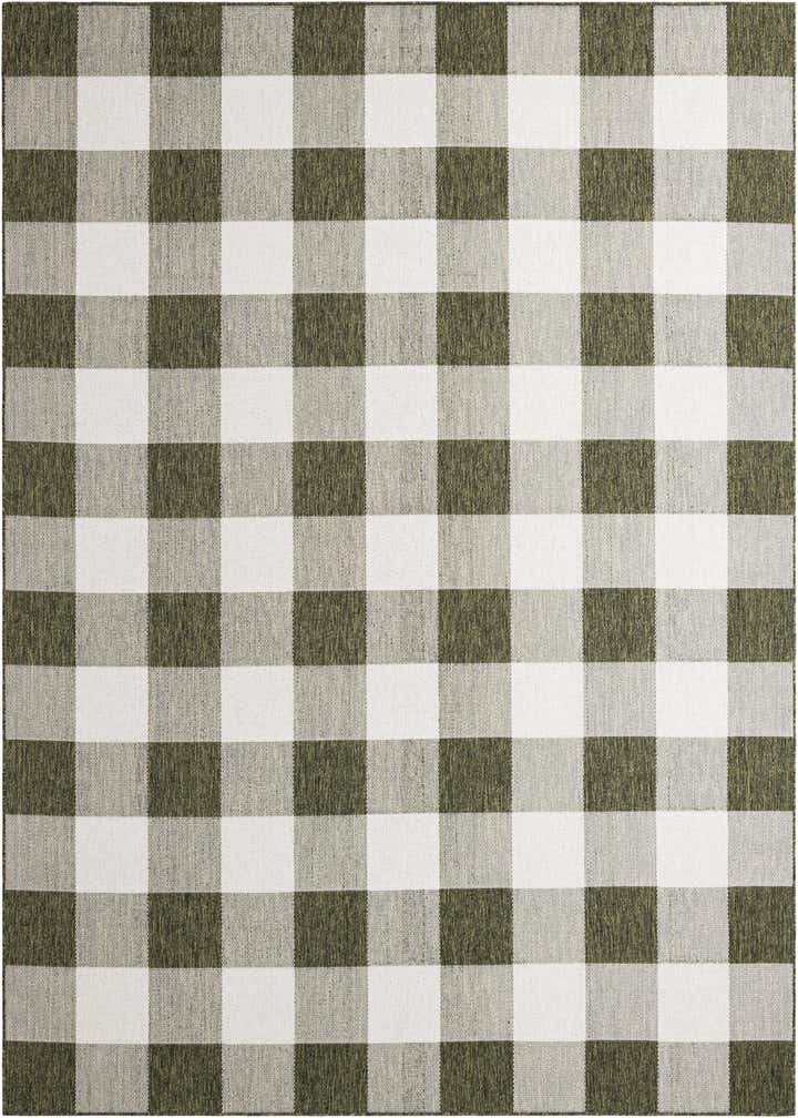 9' x 12' Easy-Clean Checkered Indoor / Outdoor Rug