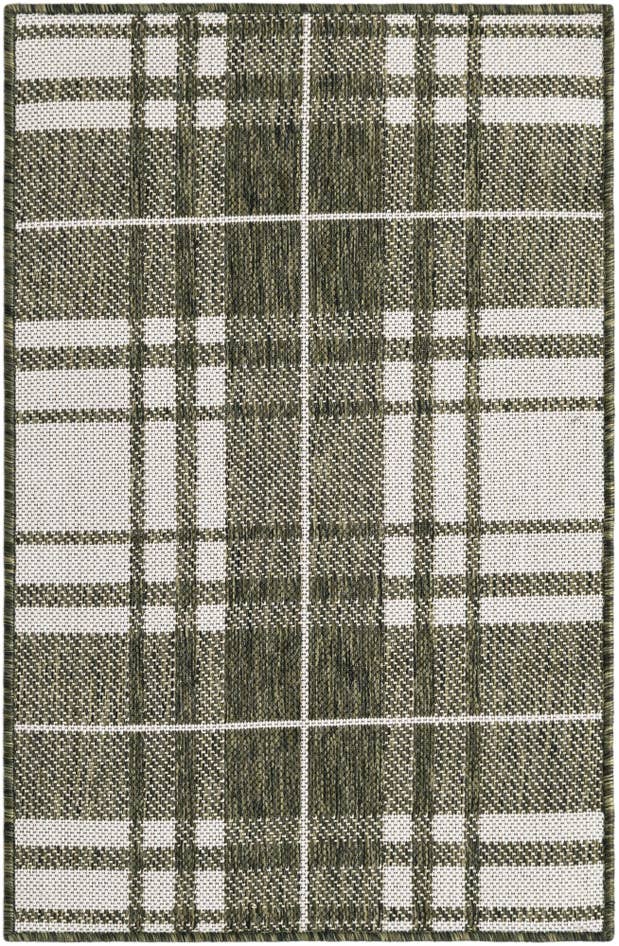 Detail image of 2' x 3' Easy-Clean Checkered Indoor / Outdoor Rug