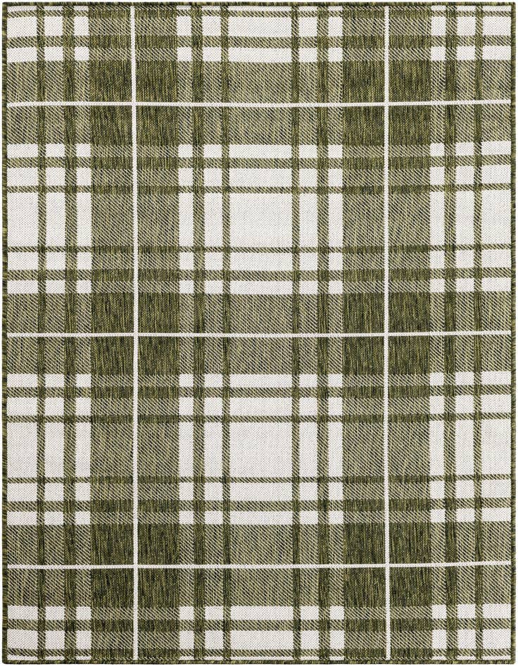 Detail image of 4' x 6' Easy-Clean Checkered Indoor / Outdoor Rug