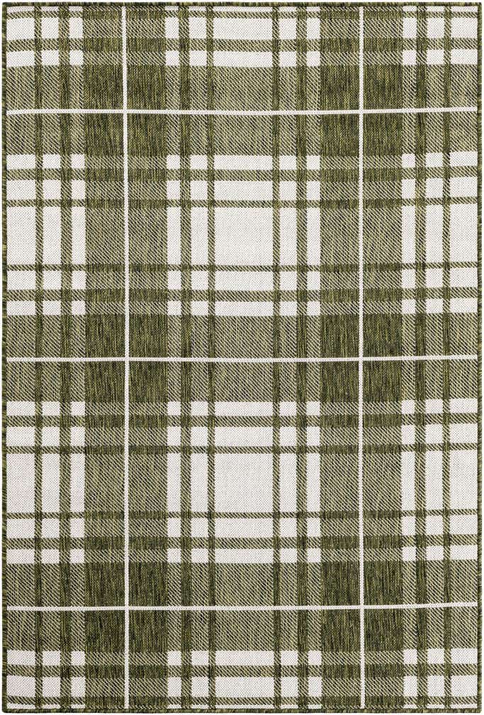 4' x 6' Easy-Clean Checkered Indoor / Outdoor Rug