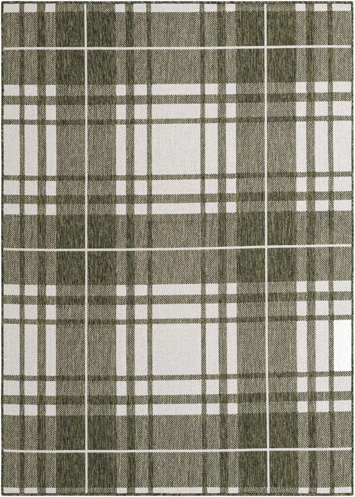 5' 3 x 7' Easy-Clean Checkered Indoor / Outdoor Rug